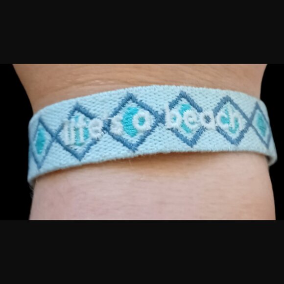 Gorjana Life's A Beach Cheeky Adjustable Woven Endless Summer Blue Bracelet New - Picture 8 of 8